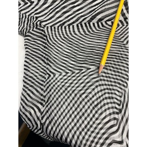 Isabel Marant Etoile Black Striped sheer 3/4 sleeve silk top Blouse sz 42 us MED - Picture 7 of 14